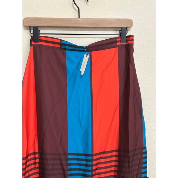 NEW Anthropologie Eva Franco Flounced Skirt Size 6 Midi Striped Western Autumn - Picture 7 of 15